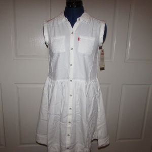🟢NEW-Girl's LEVI's White Dress Sz L (12-13 yrs)